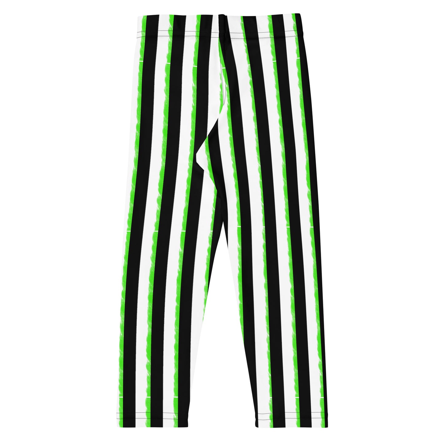 Striped Black and Green, Kids Toddler Leggings