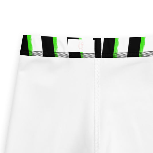 Striped Black and Green, Kids Toddler Leggings