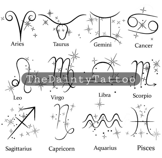 Flash Zodiac Sign and Stars