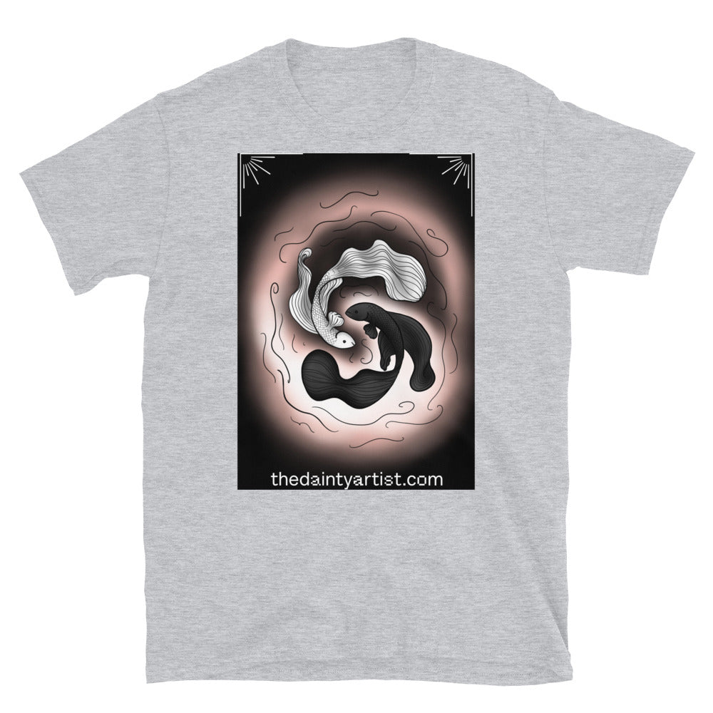 Ying Yang Betta Fish Short-Sleeve Unisex T-Shirt