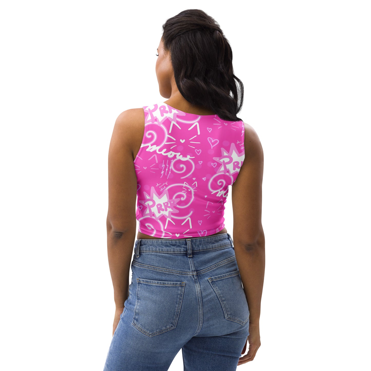 Pink Kitty Crop Top