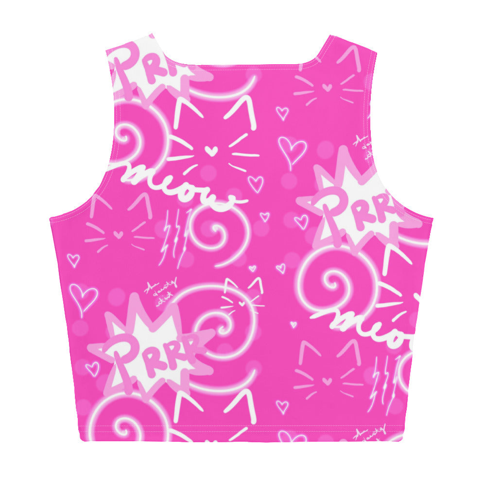 Pink Kitty Crop Top