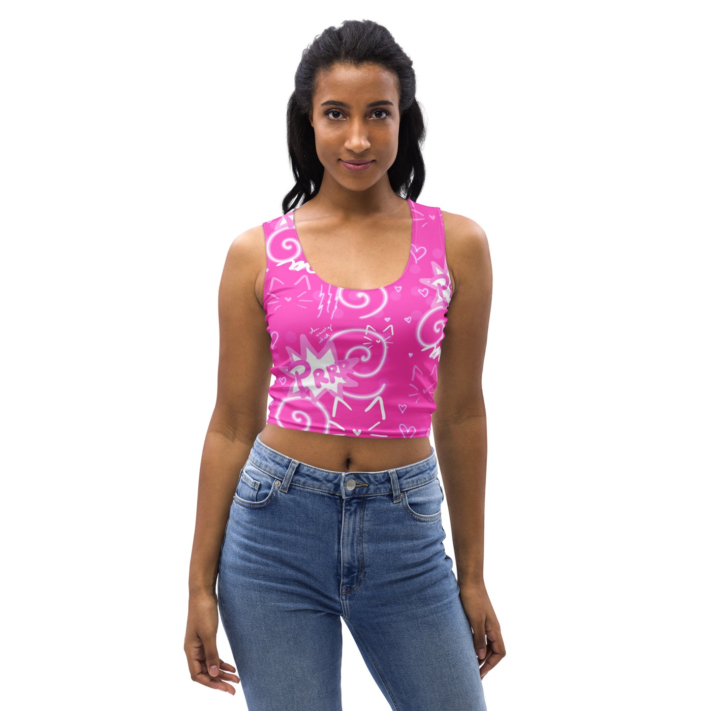 Pink Kitty Crop Top