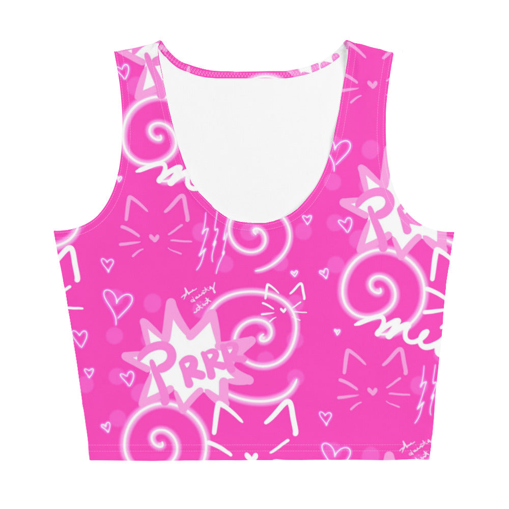 Pink Kitty Crop Top