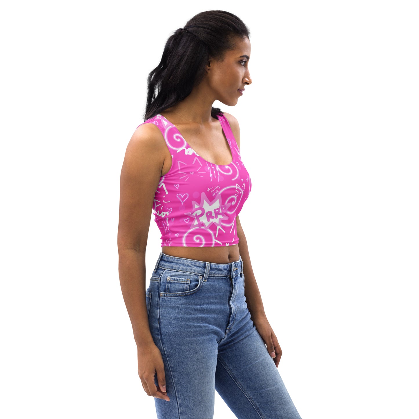 Pink Kitty Crop Top