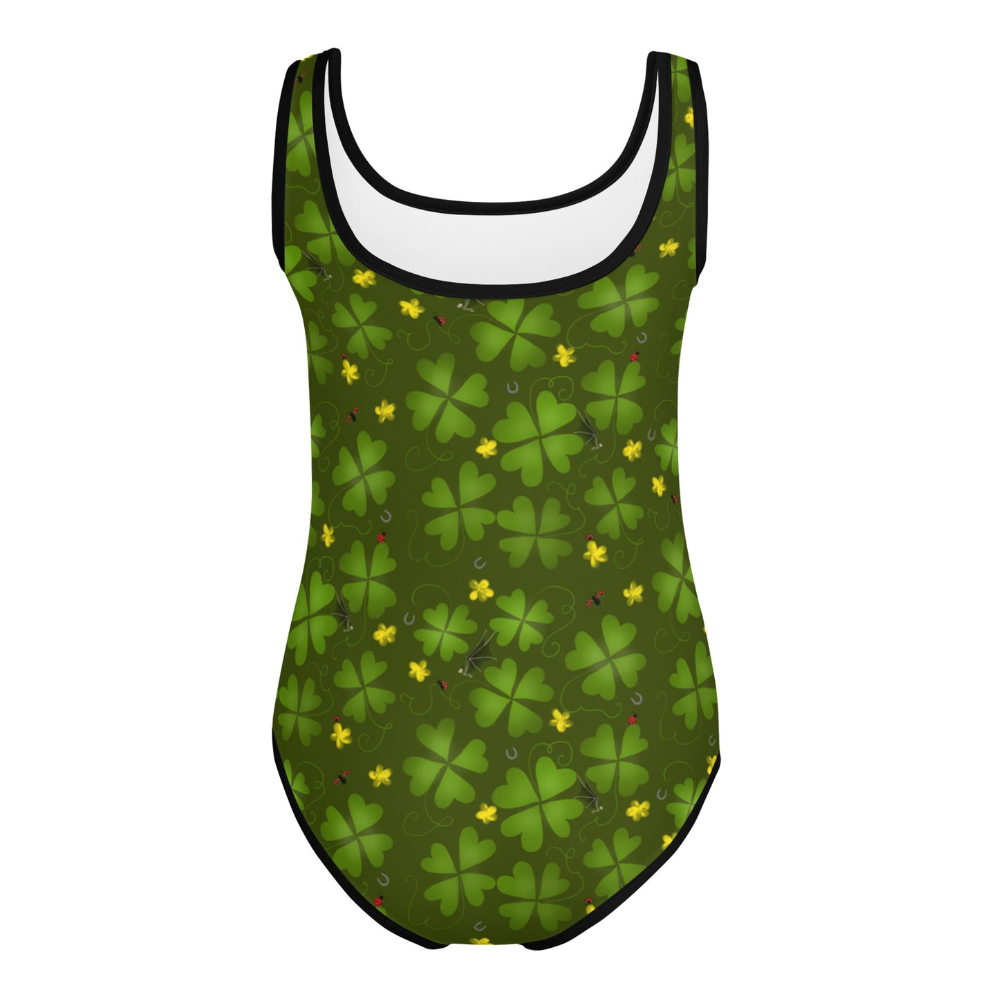 Lucky Clover, All-Over Print Kids Swimsuit