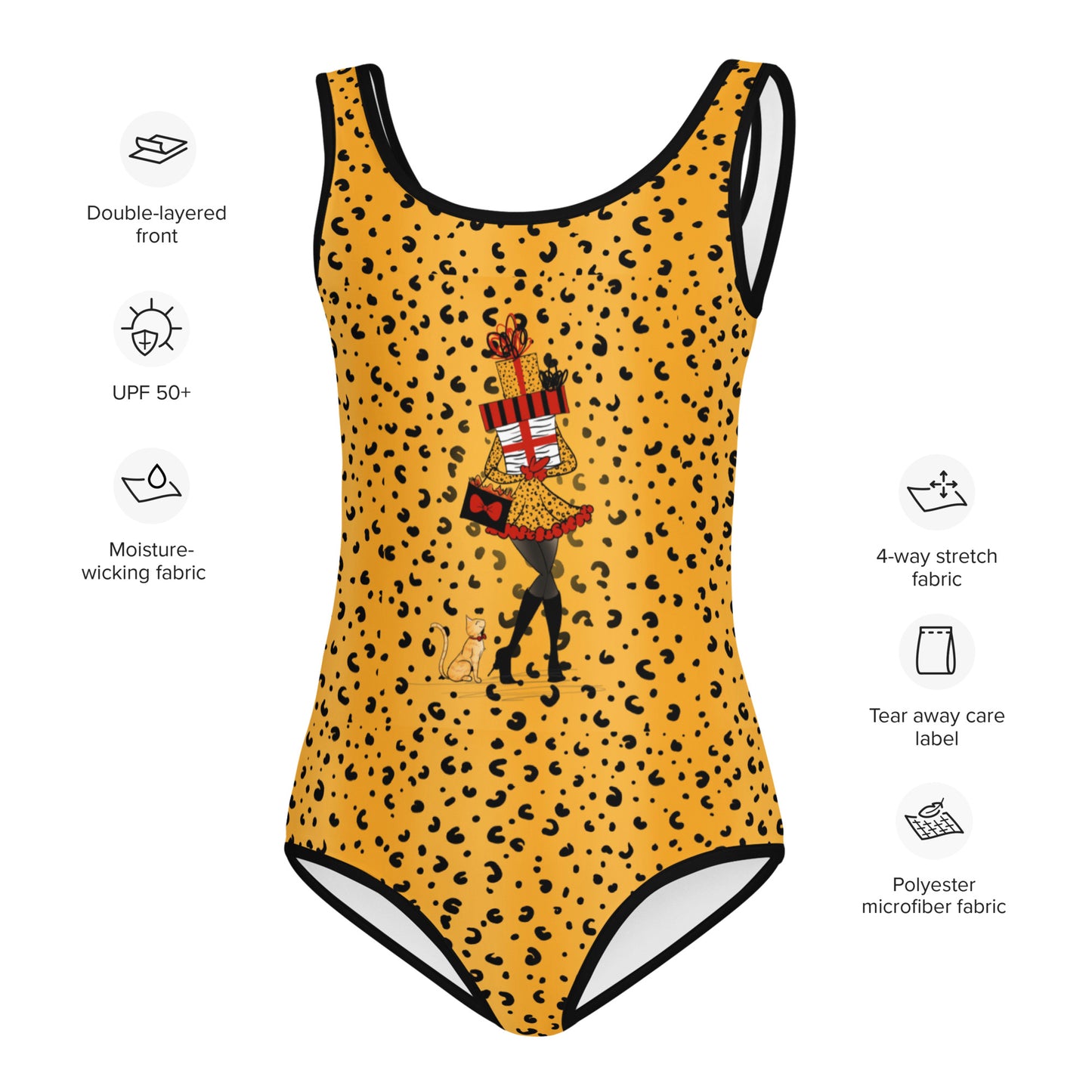 Cheetah Print All-Over Print Kids Swimsuit