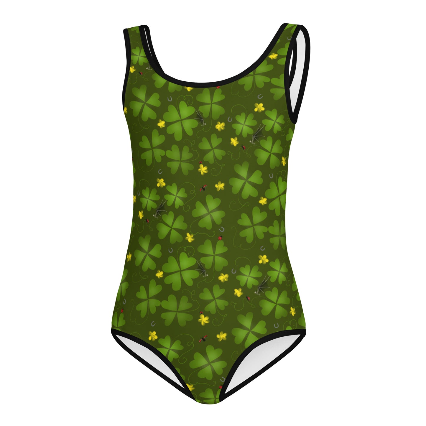 Lucky Clover, All-Over Print Kids Swimsuit