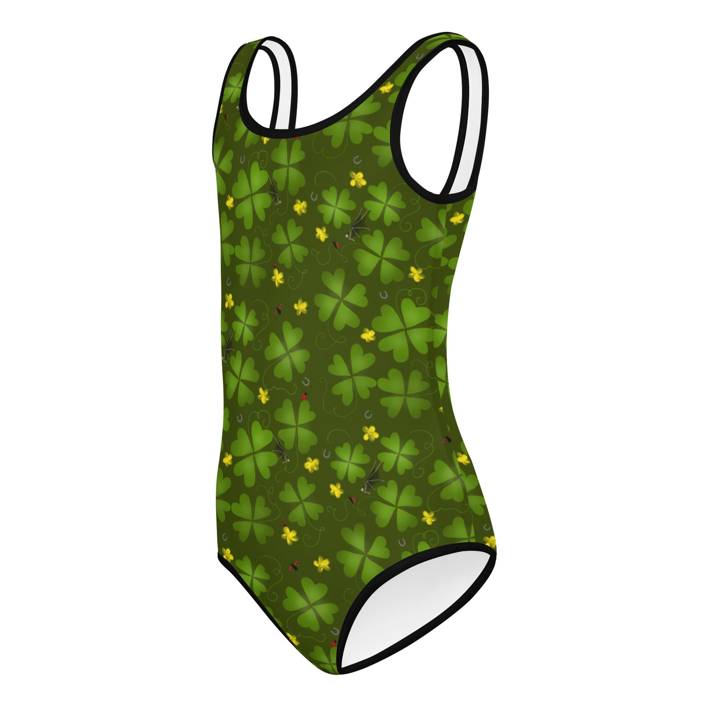 Lucky Clover, All-Over Print Kids Swimsuit