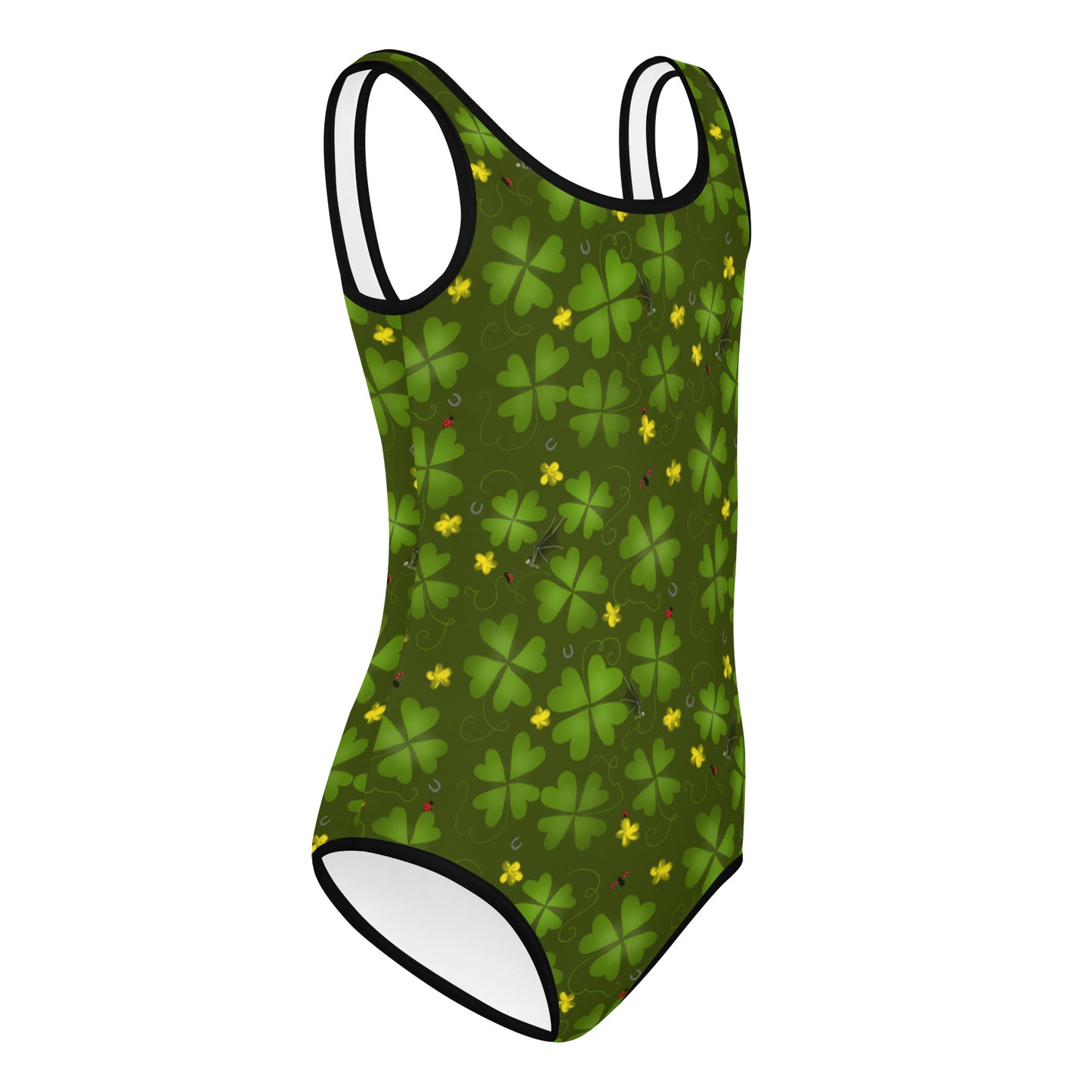 Lucky Clover, All-Over Print Kids Swimsuit