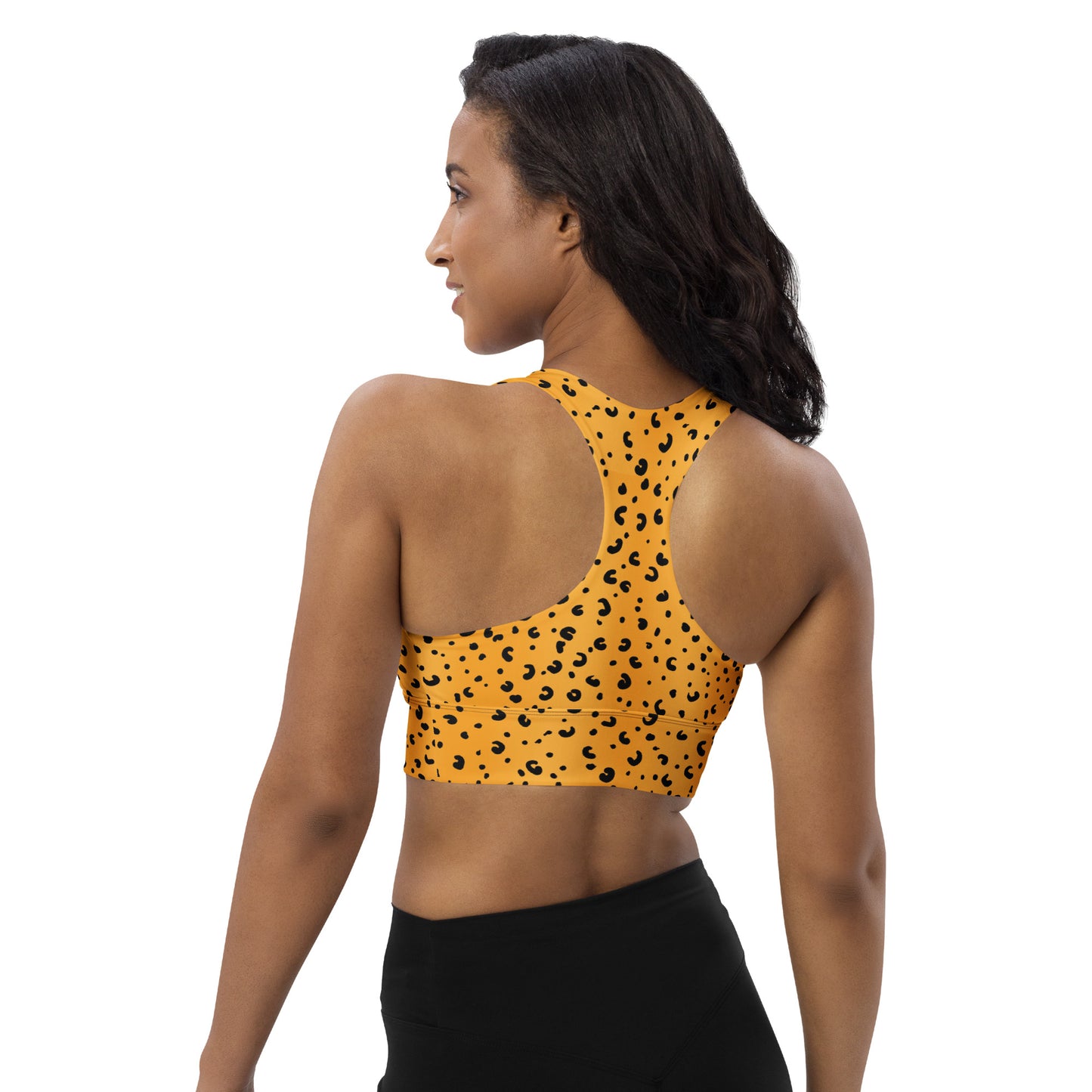 Cheetah Print Longline sports bra