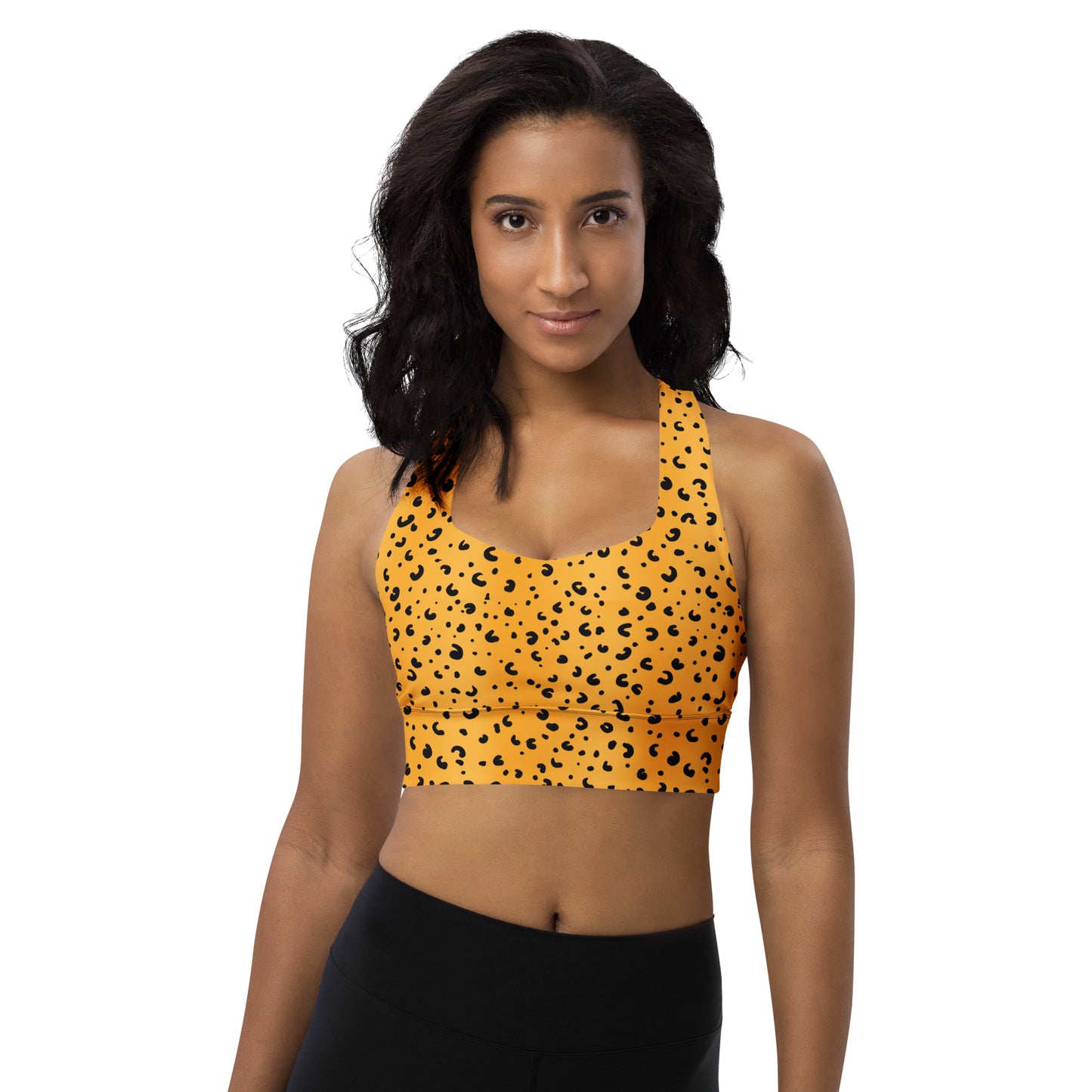 Cheetah Print Longline sports bra