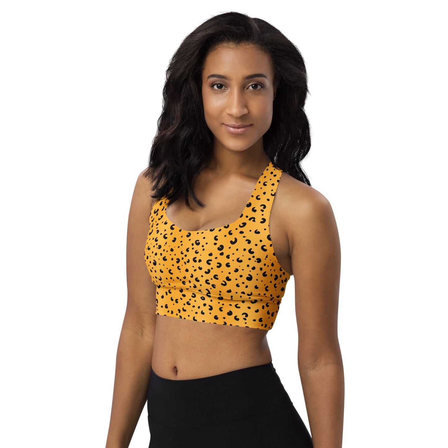 Cheetah Print Longline sports bra