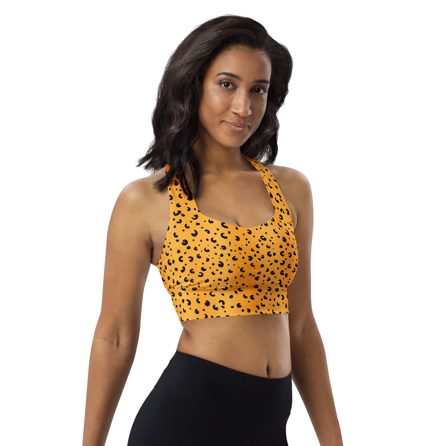 Cheetah Print Longline sports bra