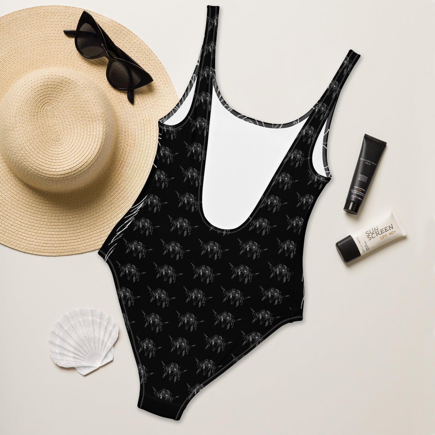 Western Skull One-Piece Swimsuit