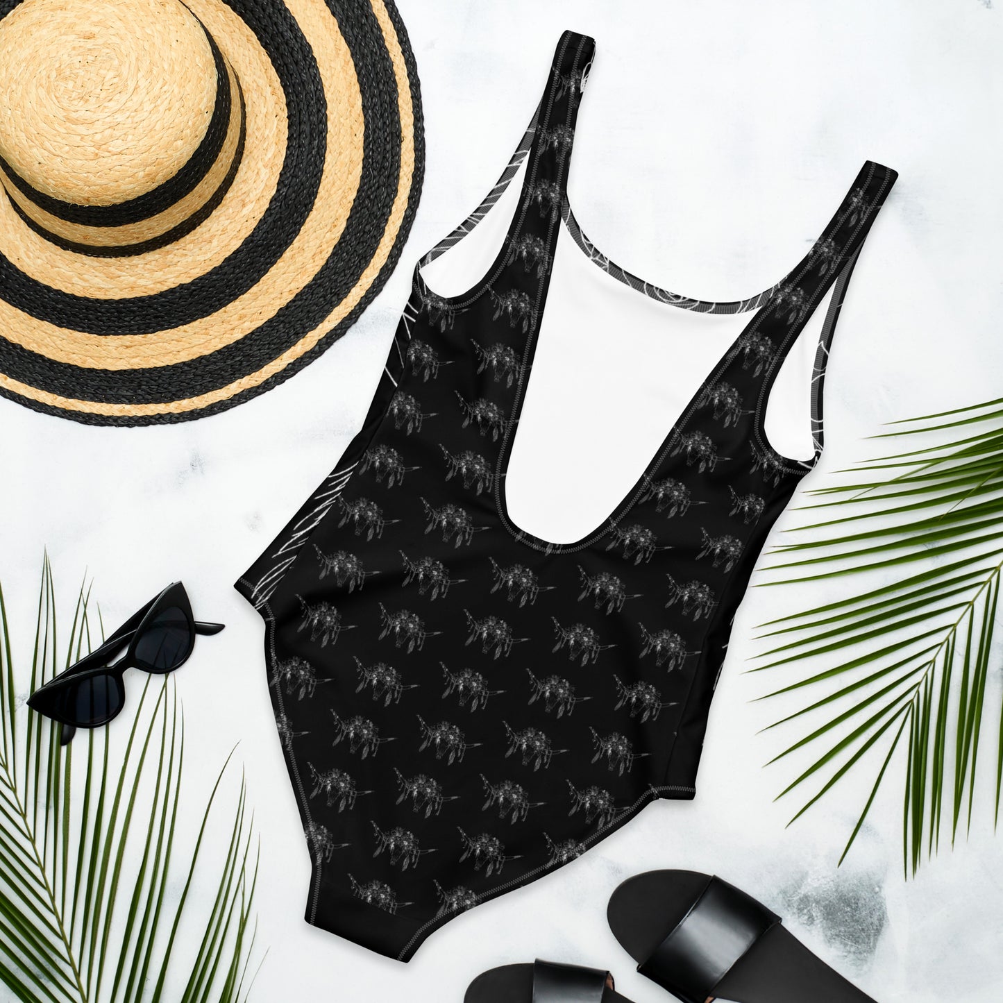 Western Skull One-Piece Swimsuit