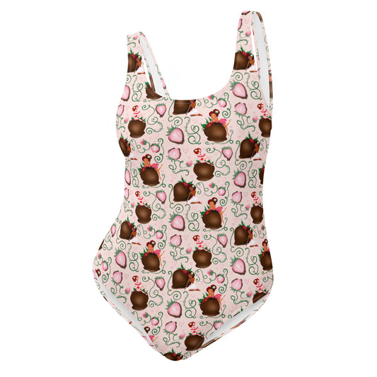 Chocolate Strawberry, Swim, One-Piece