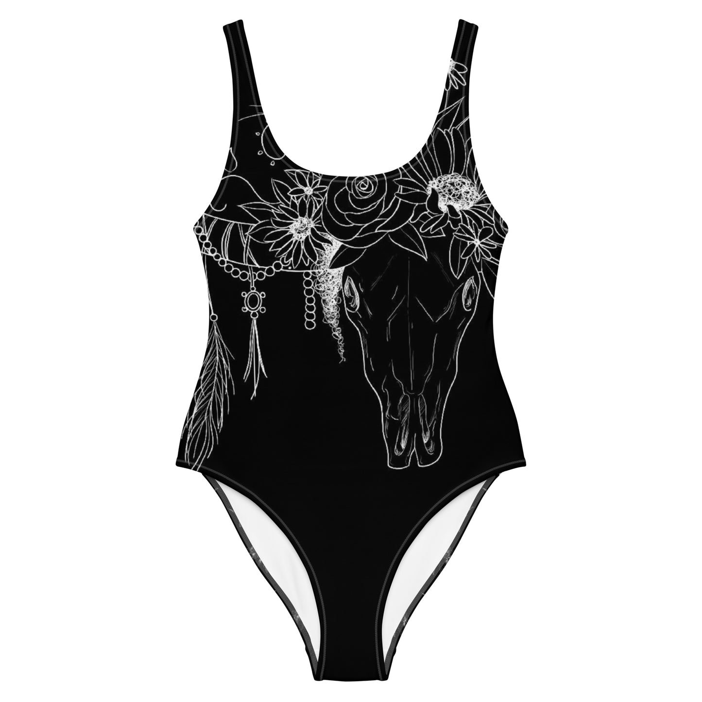 Western Skull One-Piece Swimsuit