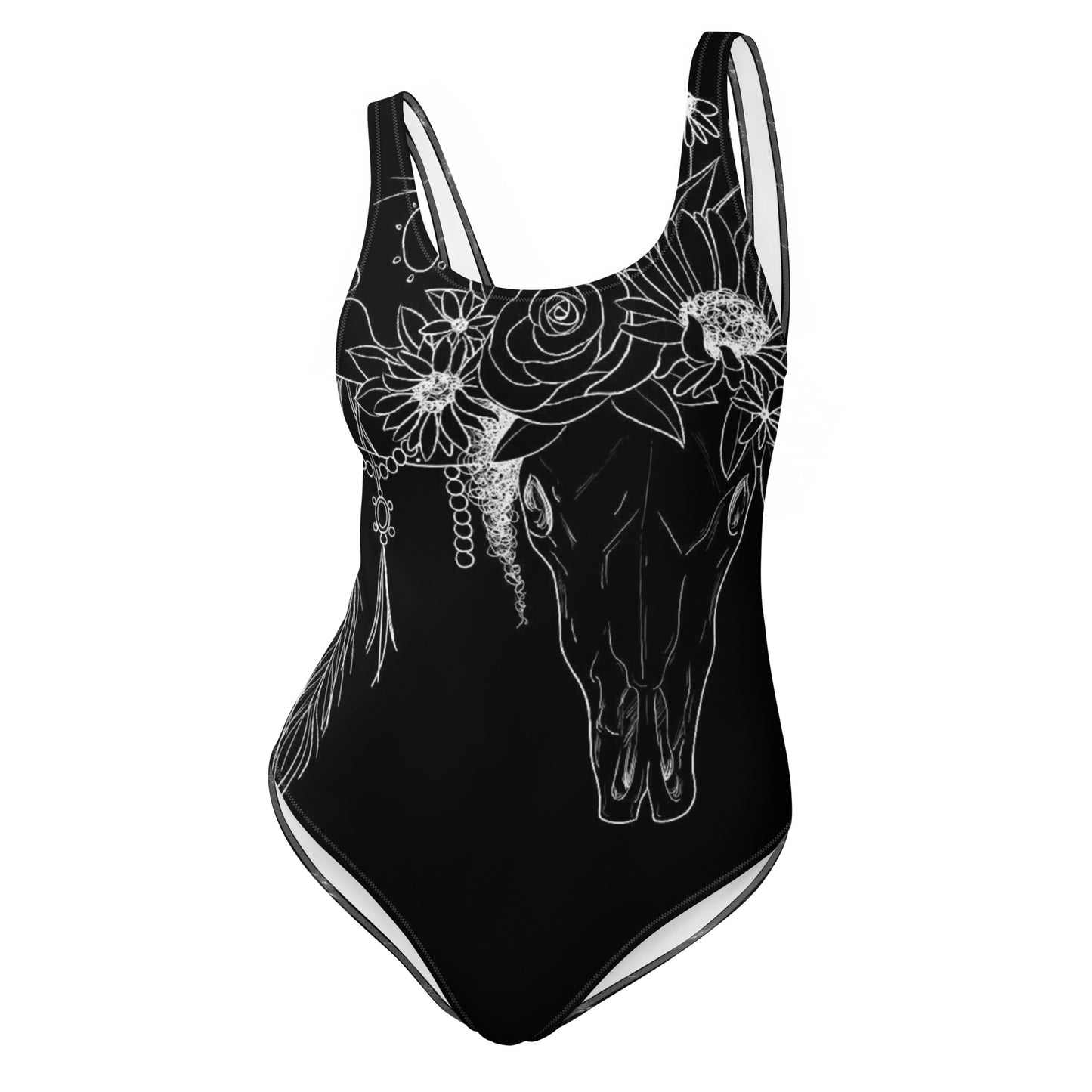 Western Skull One-Piece Swimsuit