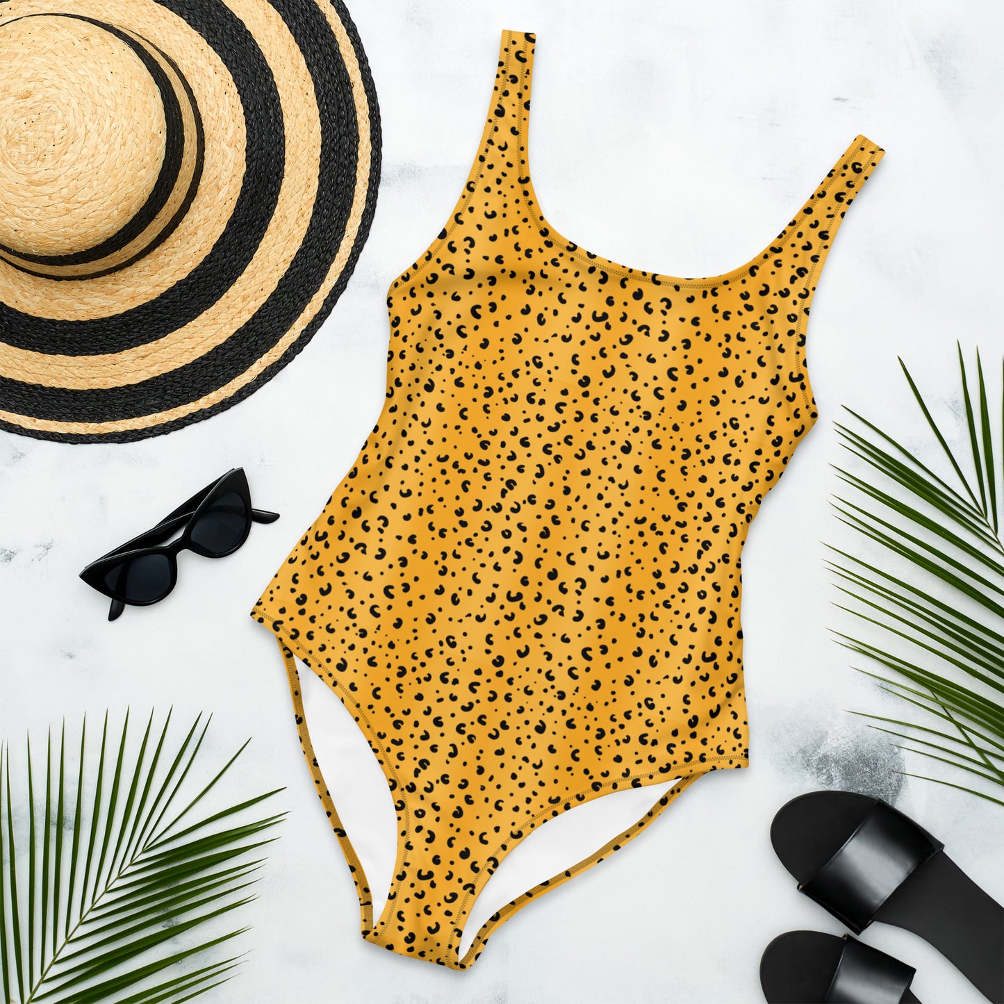 Cheetah Print One-Piece Swimsuit