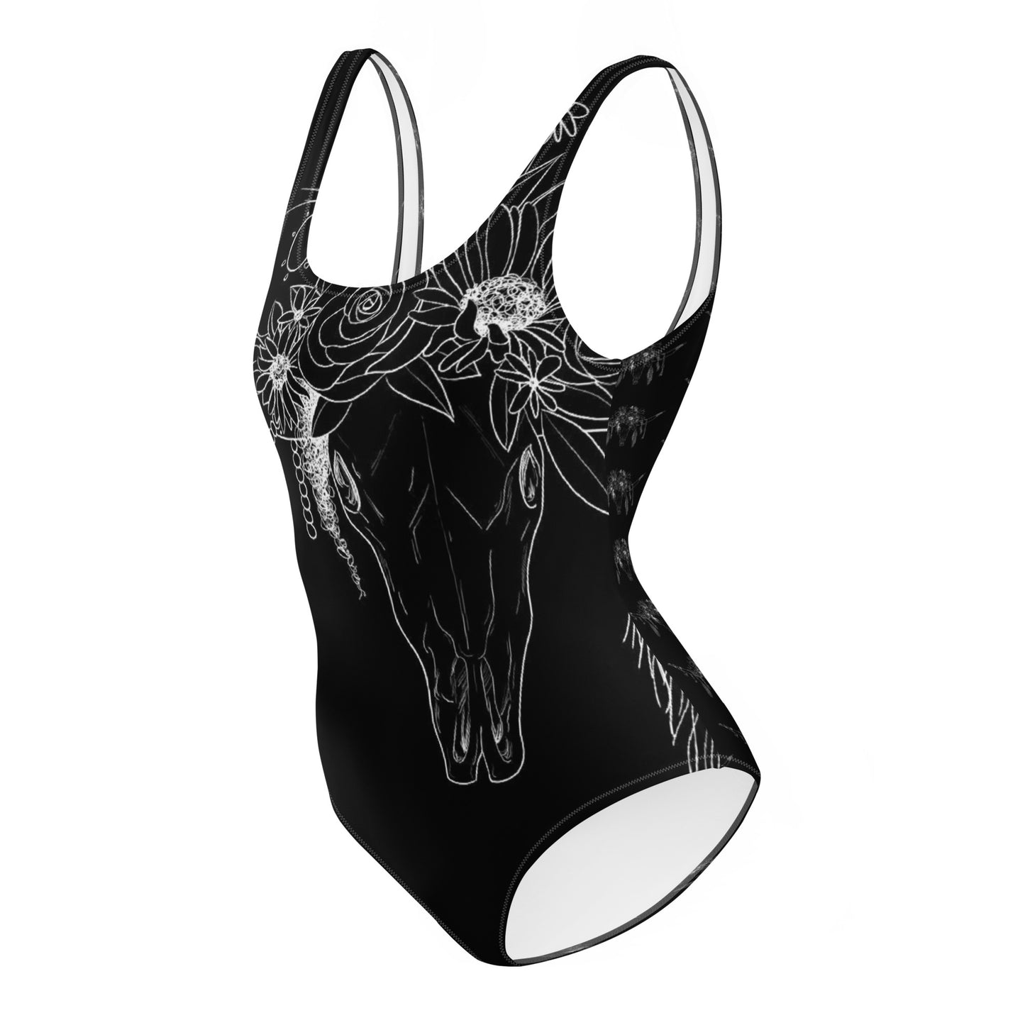 Western Skull One-Piece Swimsuit