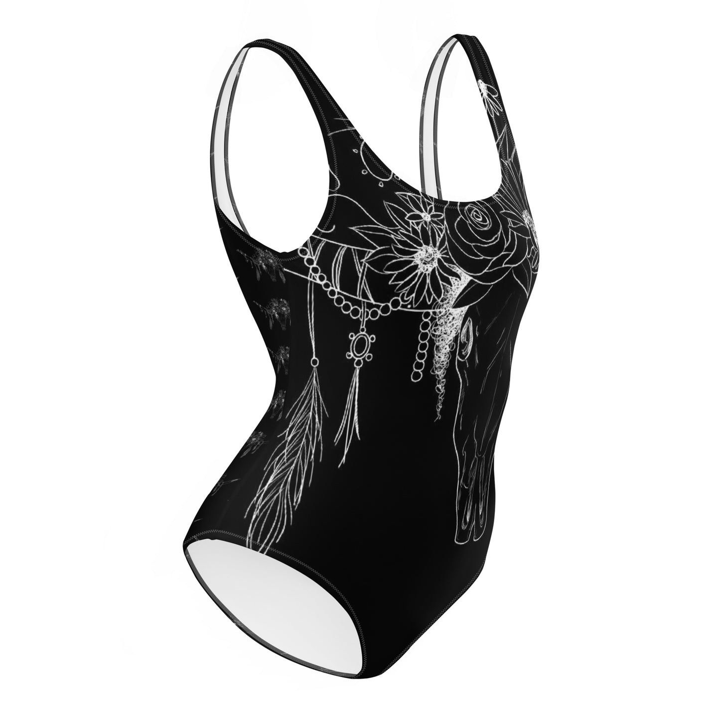 Western Skull One-Piece Swimsuit