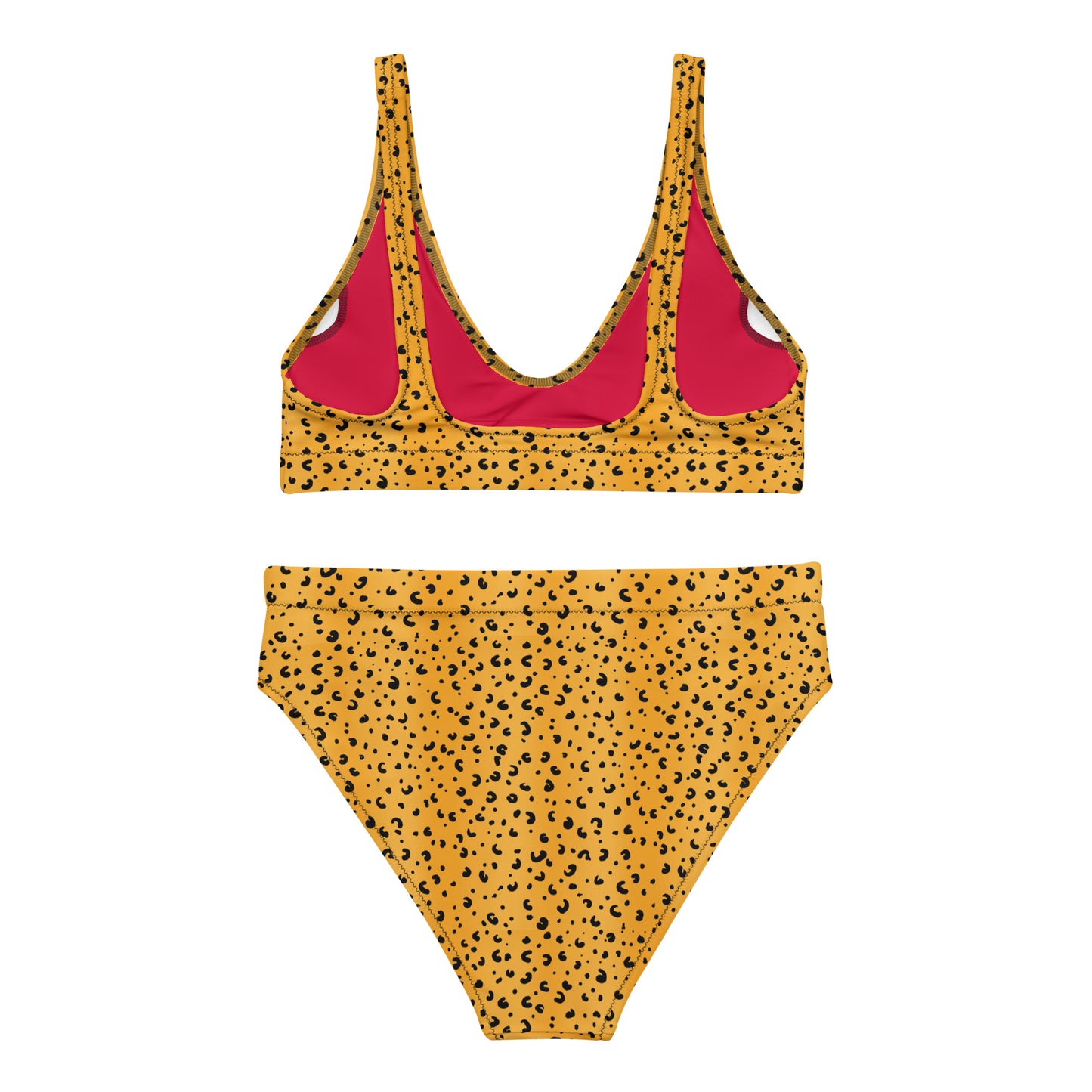 Cheetah Print Recycled high-waisted bikini