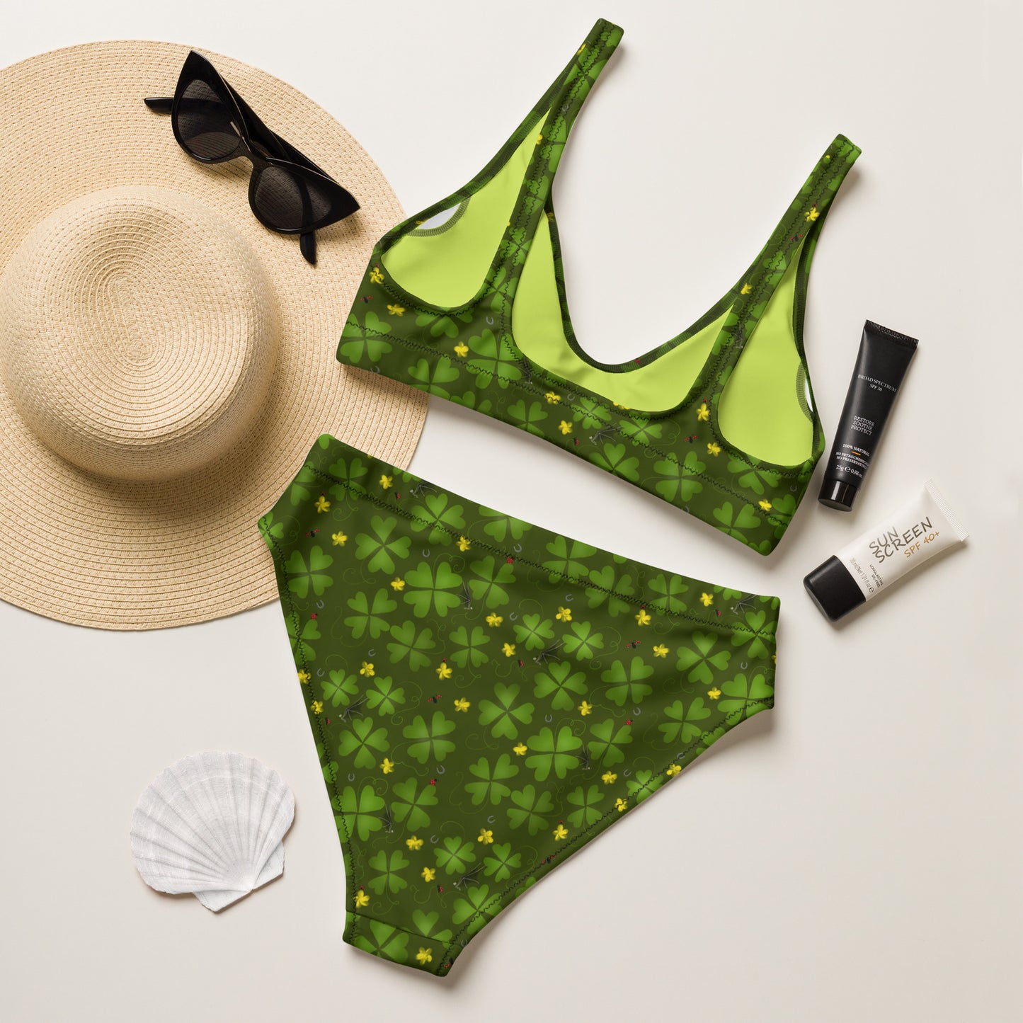 Lucky Clover, Recycled high-waisted bikini