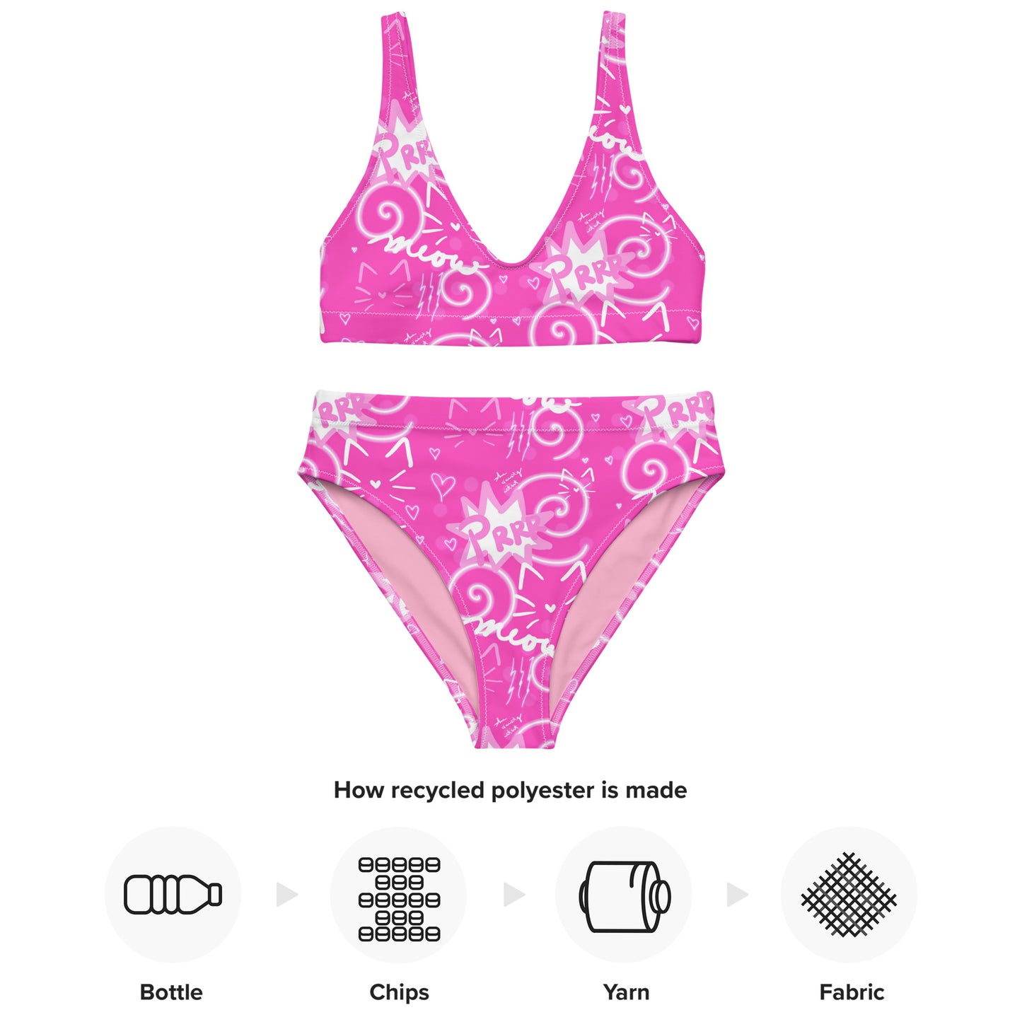 Pink Kitty, Recycled high-waisted bikini