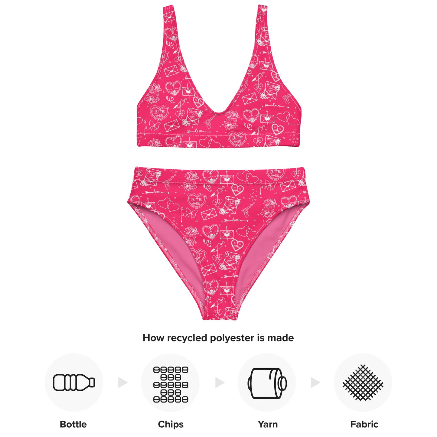 Bite Me Recycled high-waisted bikini