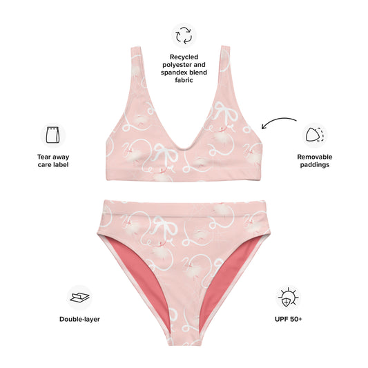 Pink Fairies Recycled high-waisted bikini