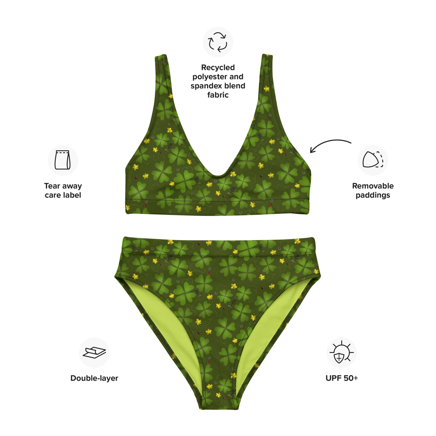 Lucky Clover, Recycled high-waisted bikini