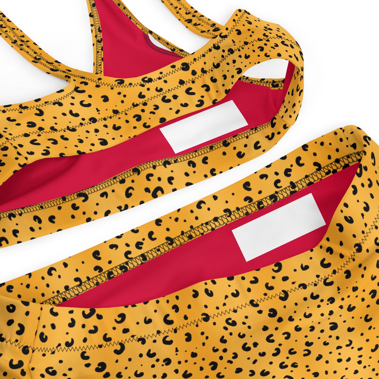 Cheetah Print Recycled high-waisted bikini