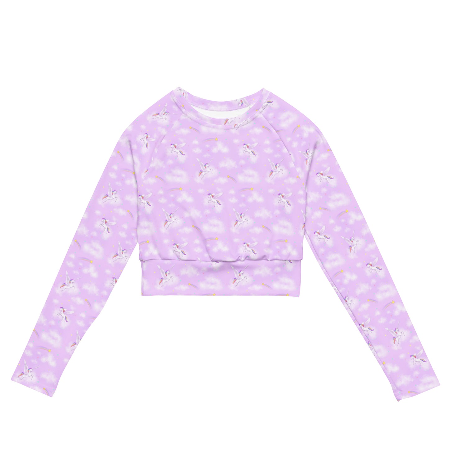 Unicorn Dream, Recycled long-sleeve crop top