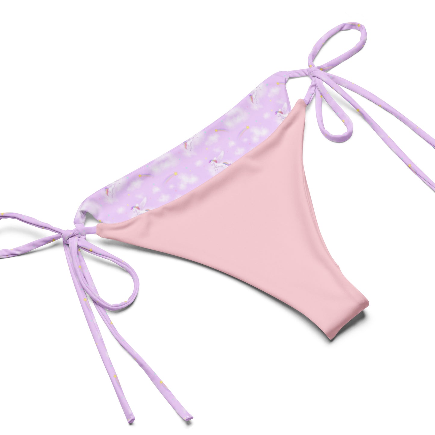 Unicorn Dreams, All-over print recycled string bikini