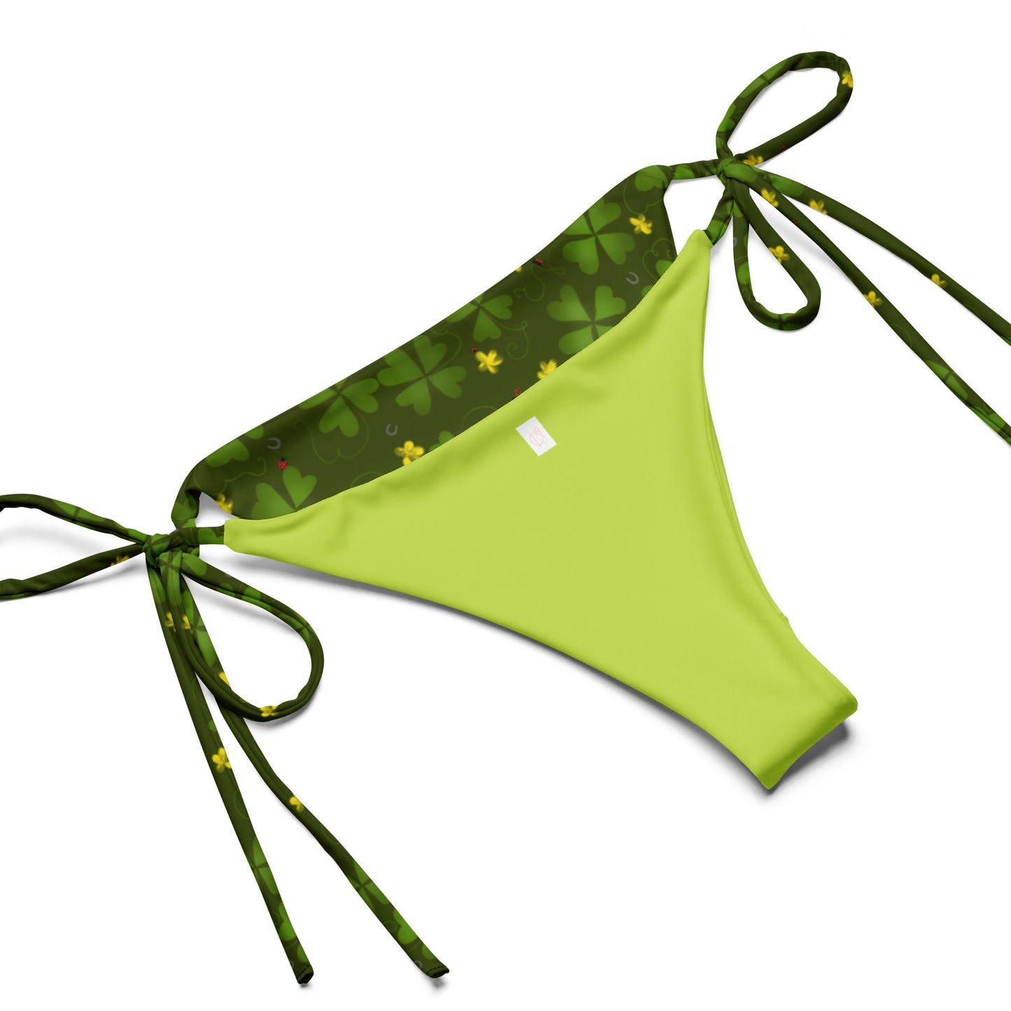 Lucky Clover, All-over print recycled string bikini