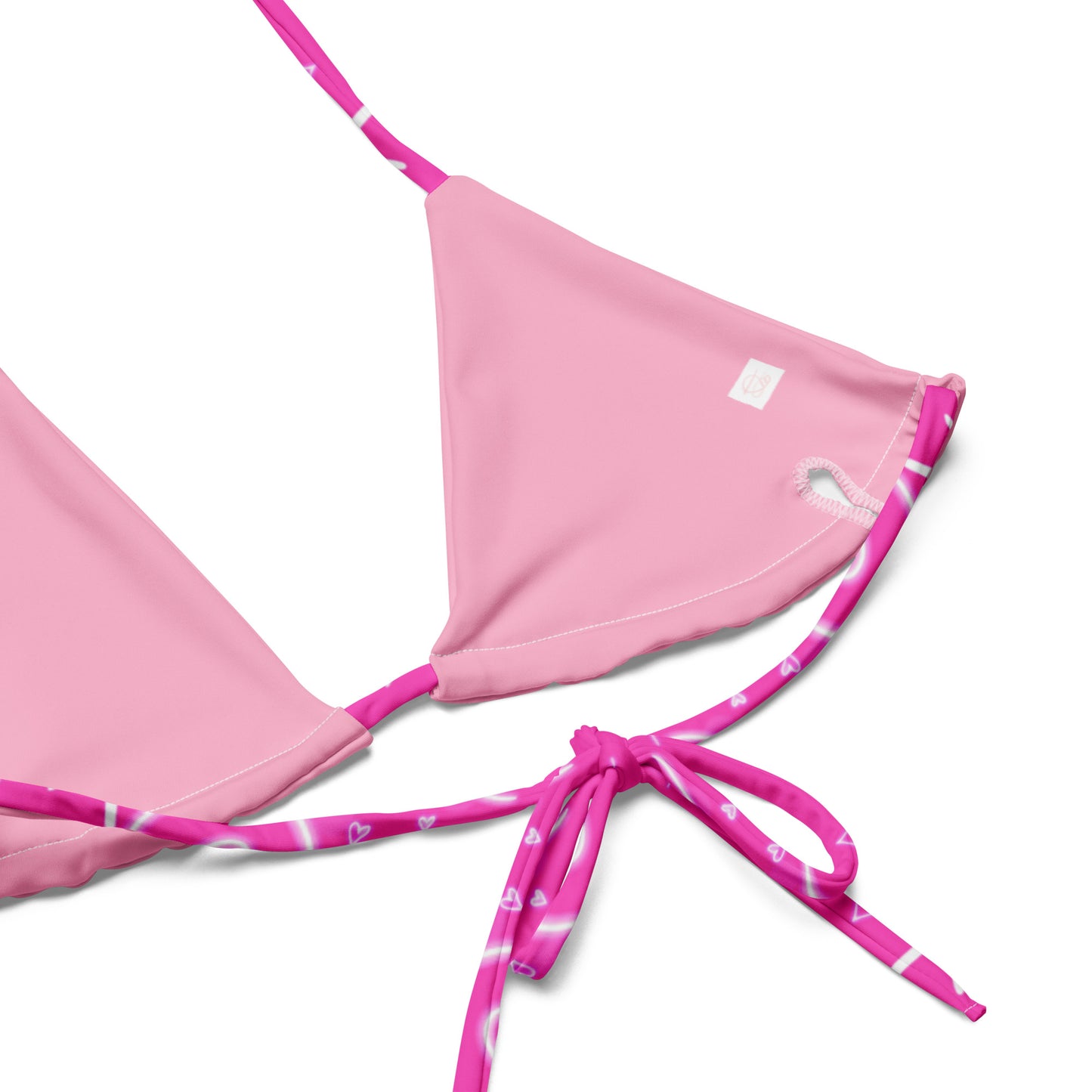 Pink Kitty, All-over print recycled string bikini