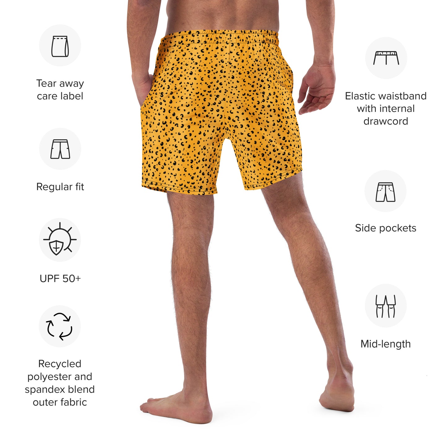 Cheetah Print Men's swim trunks