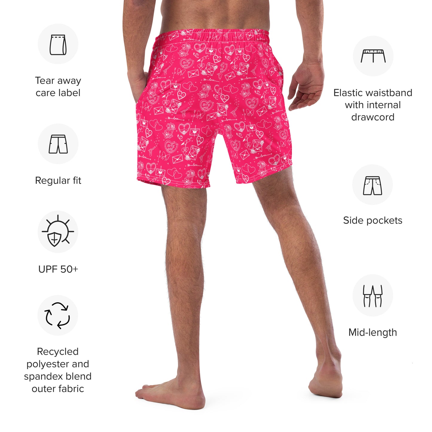 Bite Me Men's swim trunks