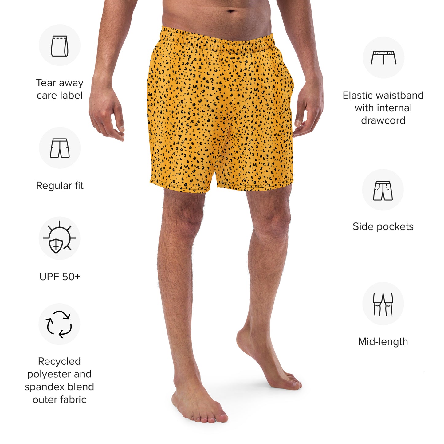 Cheetah Print Men's swim trunks