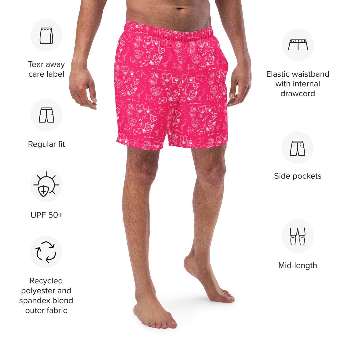 Bite Me Men's swim trunks