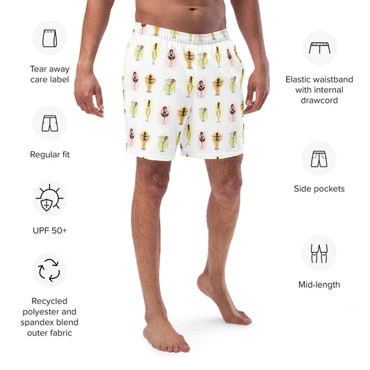 Pin Up Drink Up, Men's swim trunks