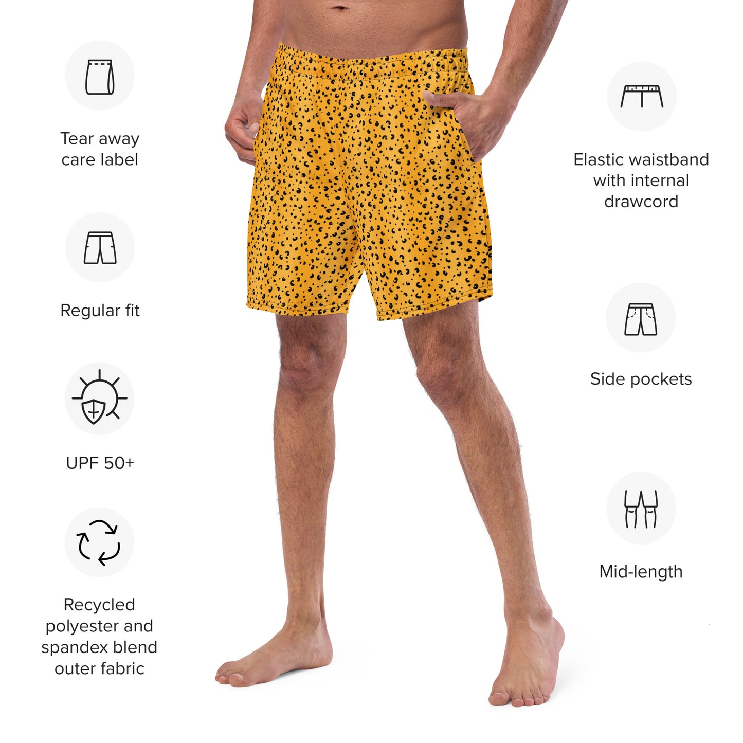 Cheetah Print Men's swim trunks