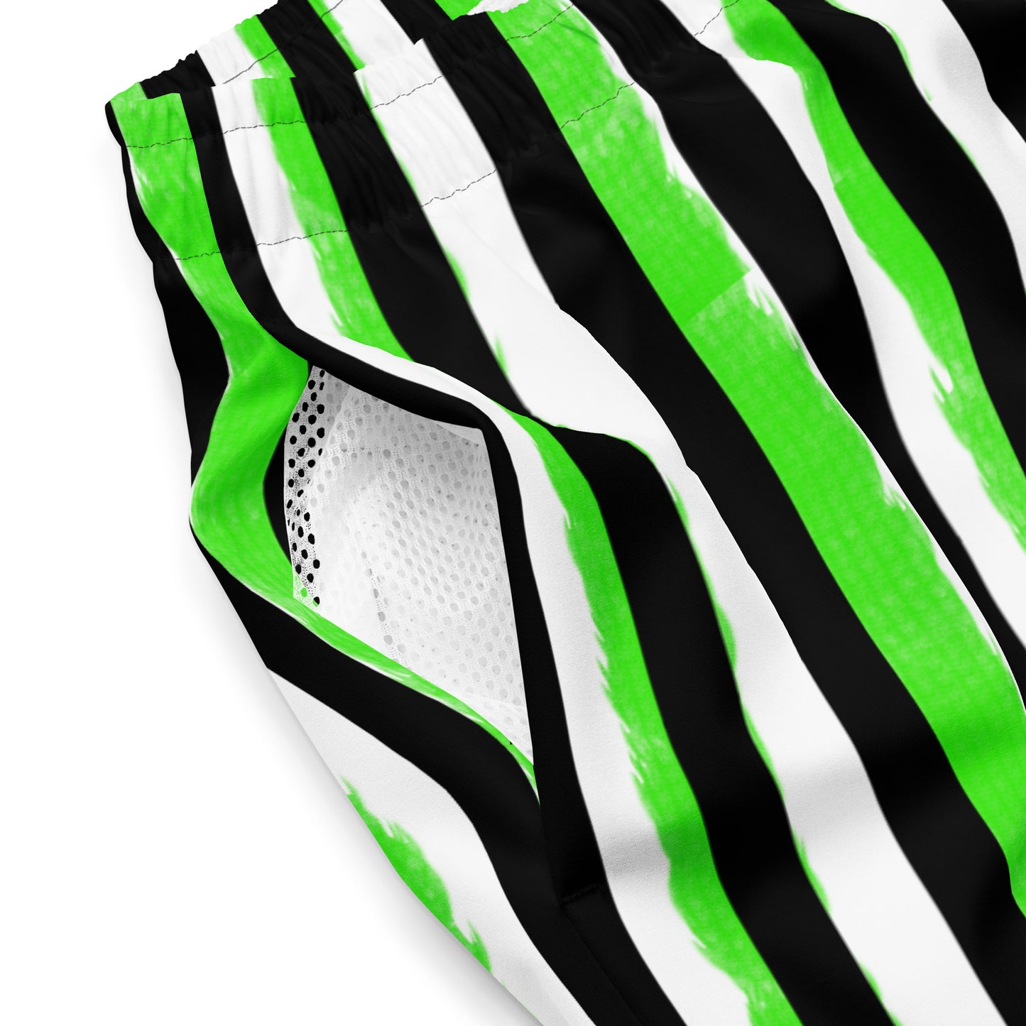 Stride Black and Green Men's swim trunks