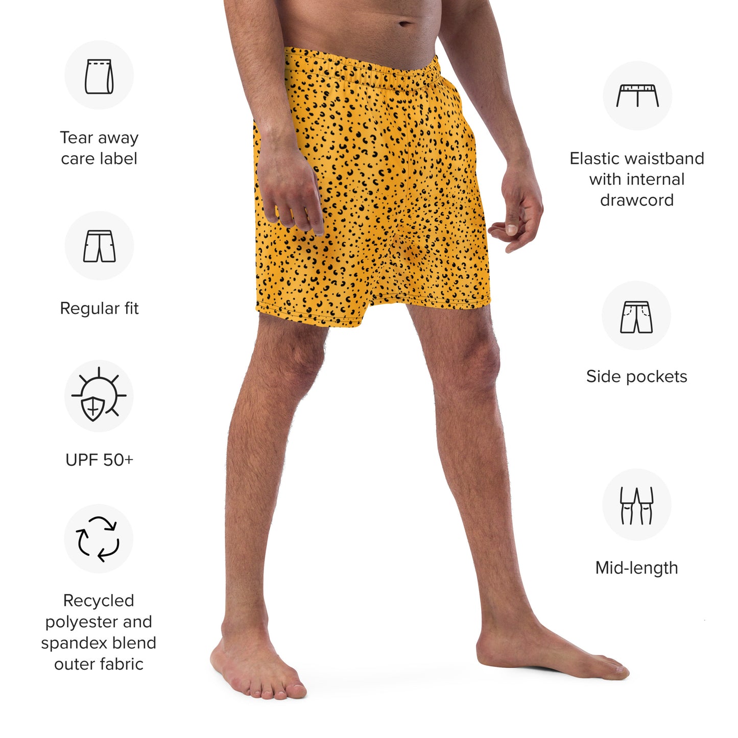 Cheetah Print Men's swim trunks