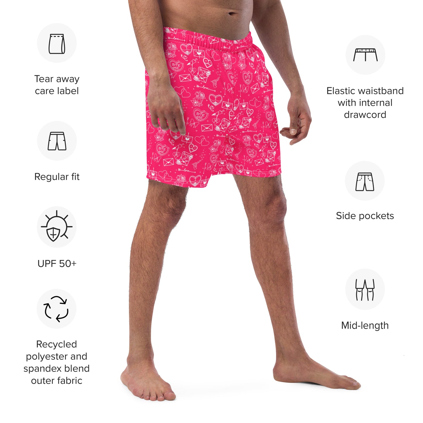 Bite Me Men's swim trunks