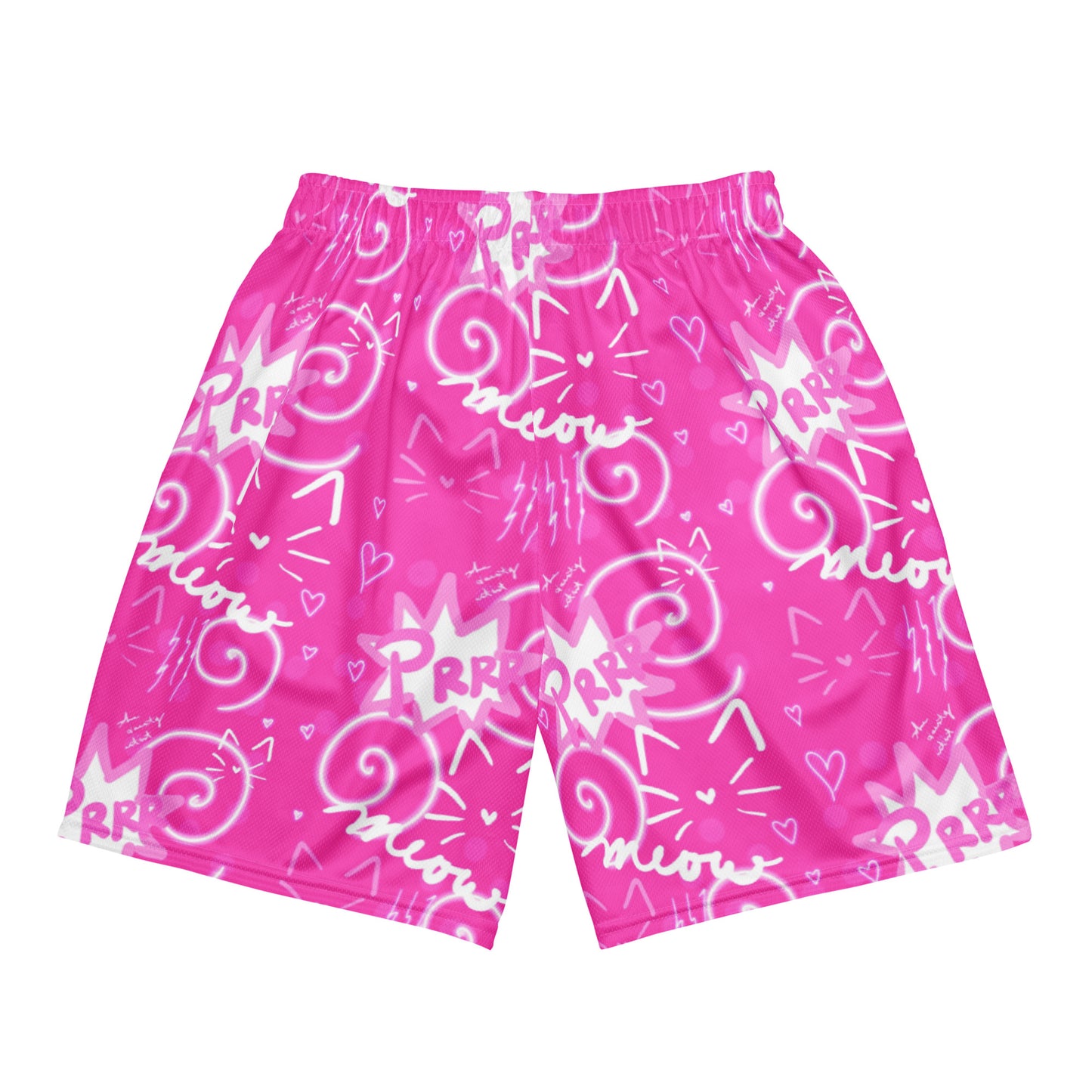 Pink Kitty, Unisex mesh shorts