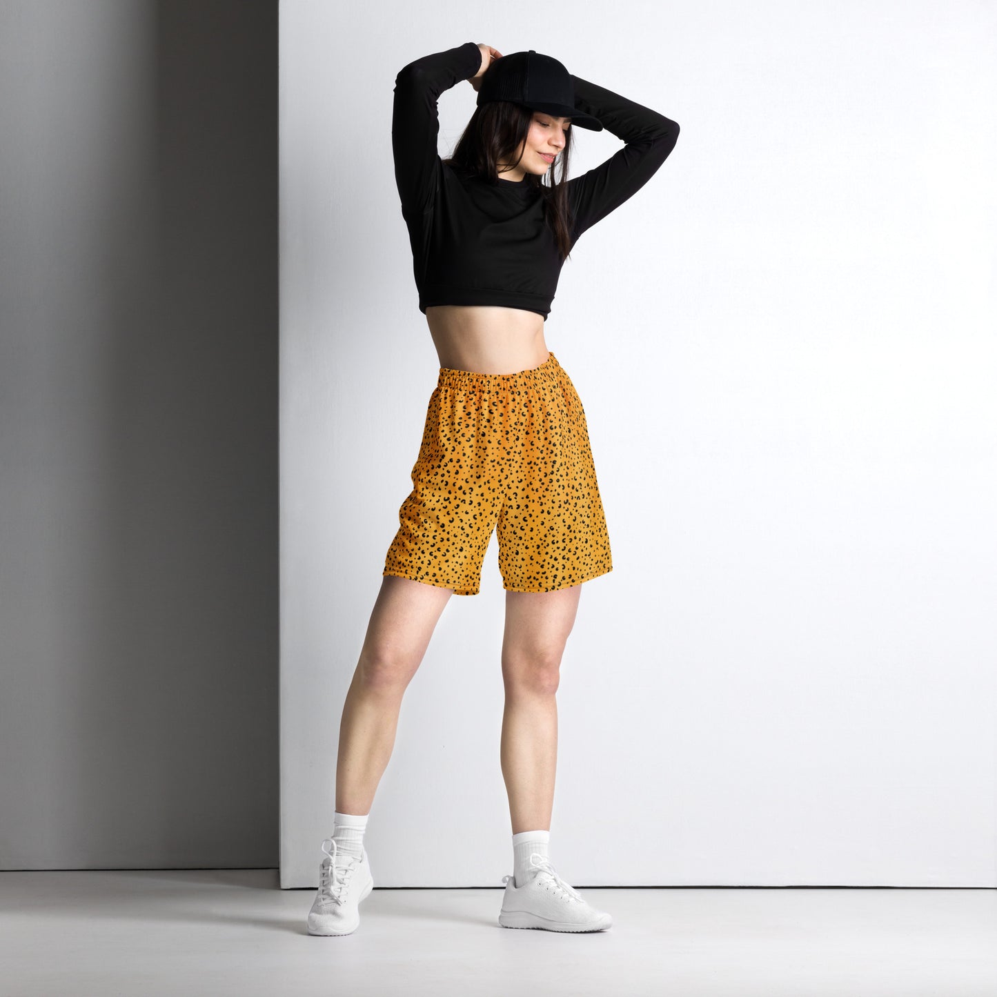 Cheetah Print Unisex mesh shorts