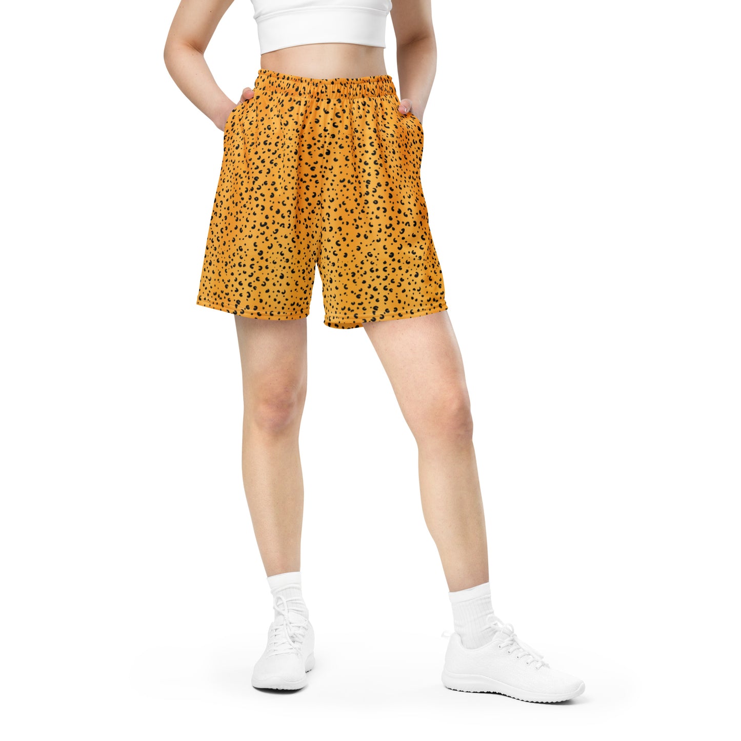 Cheetah Print Unisex mesh shorts