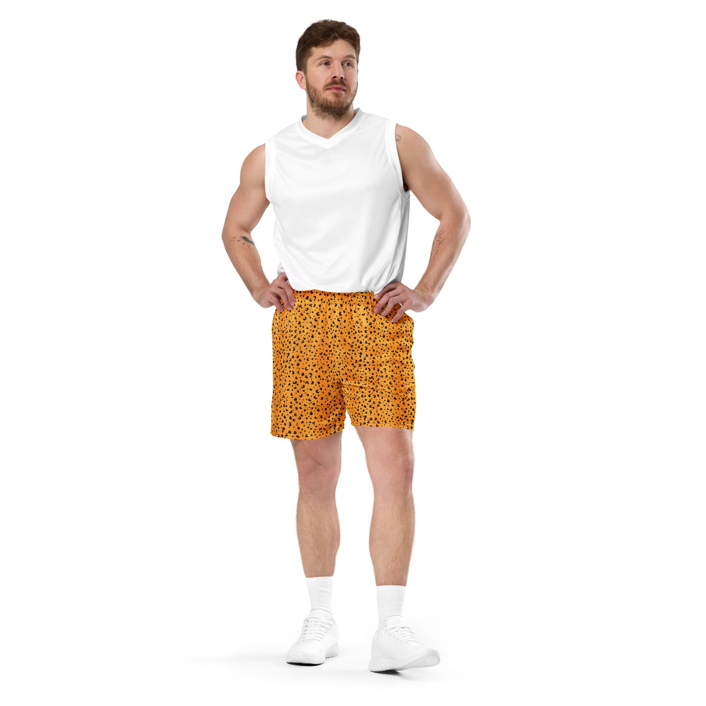 Cheetah Print Unisex mesh shorts